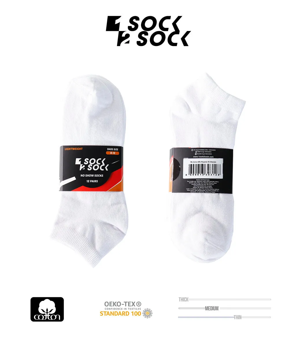 12 PACK THIN ANKLE SOCKS