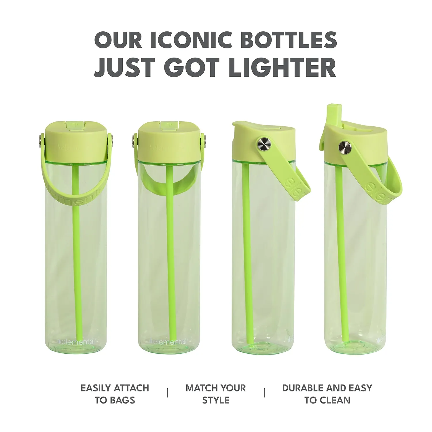 26 oz Tritan Plastic Water Bottle - Key Lime