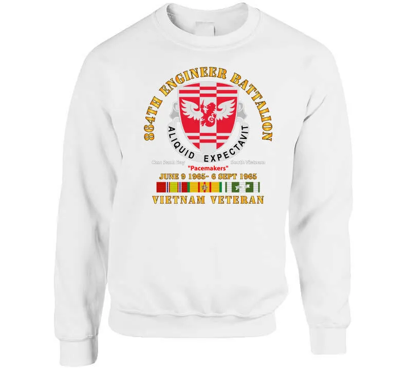 864th Engineer Bn - June 9 1965 - 6 Sept 1965 - Vietnam Vet W Vn Svc Classic T Shirt, Crewneck Sweatshirt, Hoodie, Long Sleeve