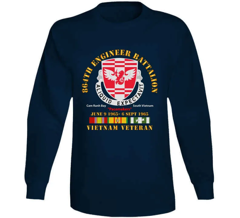 864th Engineer Bn - June 9 1965 - 6 Sept 1965 - Vietnam Vet W Vn Svc Classic T Shirt, Crewneck Sweatshirt, Hoodie, Long Sleeve