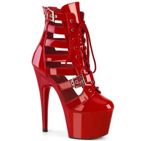 ADORE-1013MST Red Patent Platform Strappy Pole Dancing Bootie