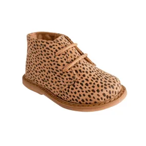 ANNALEE Cheetah Print Suede Cloth Chukka Booties