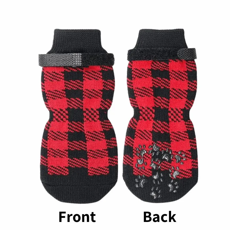 Anti-Skid Plaid Socks