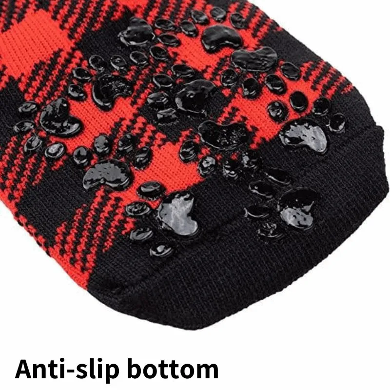 Anti-Skid Plaid Socks