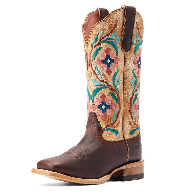 Ariat Women's Frontier Daniella Brazen Tan Square Toe Western Boots 10044542