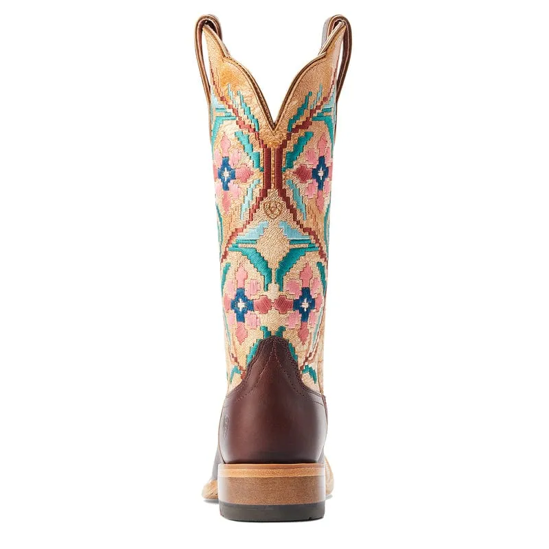 Ariat Women's Frontier Daniella Brazen Tan Square Toe Western Boots 10044542