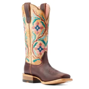 Ariat Women's Frontier Daniella Brazen Tan Square Toe Western Boots 10044542