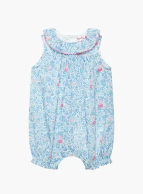 Baby Willow Romper in Blue Peppa Meadow