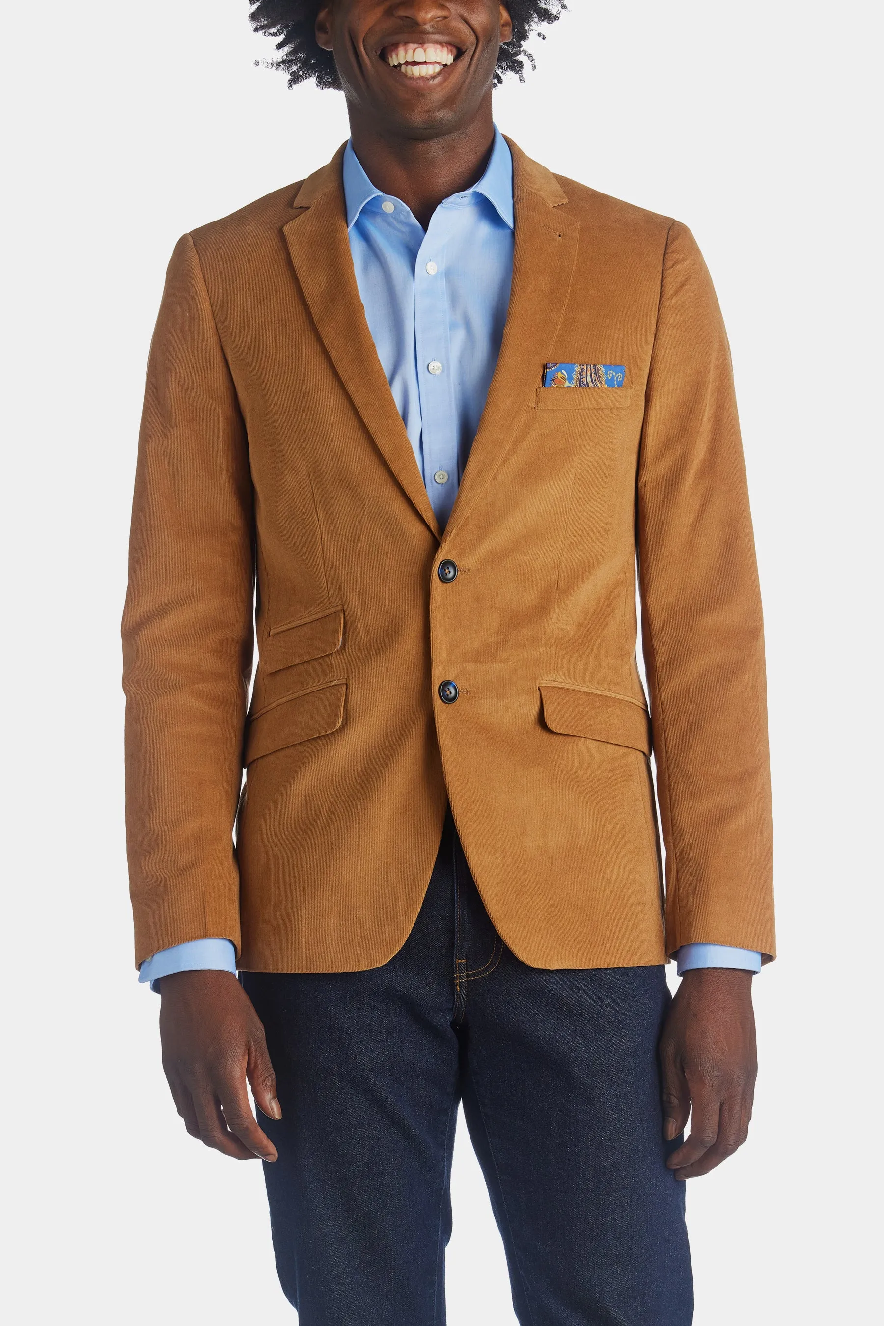 Biscuit Cord Slim Dover Notch Jacket