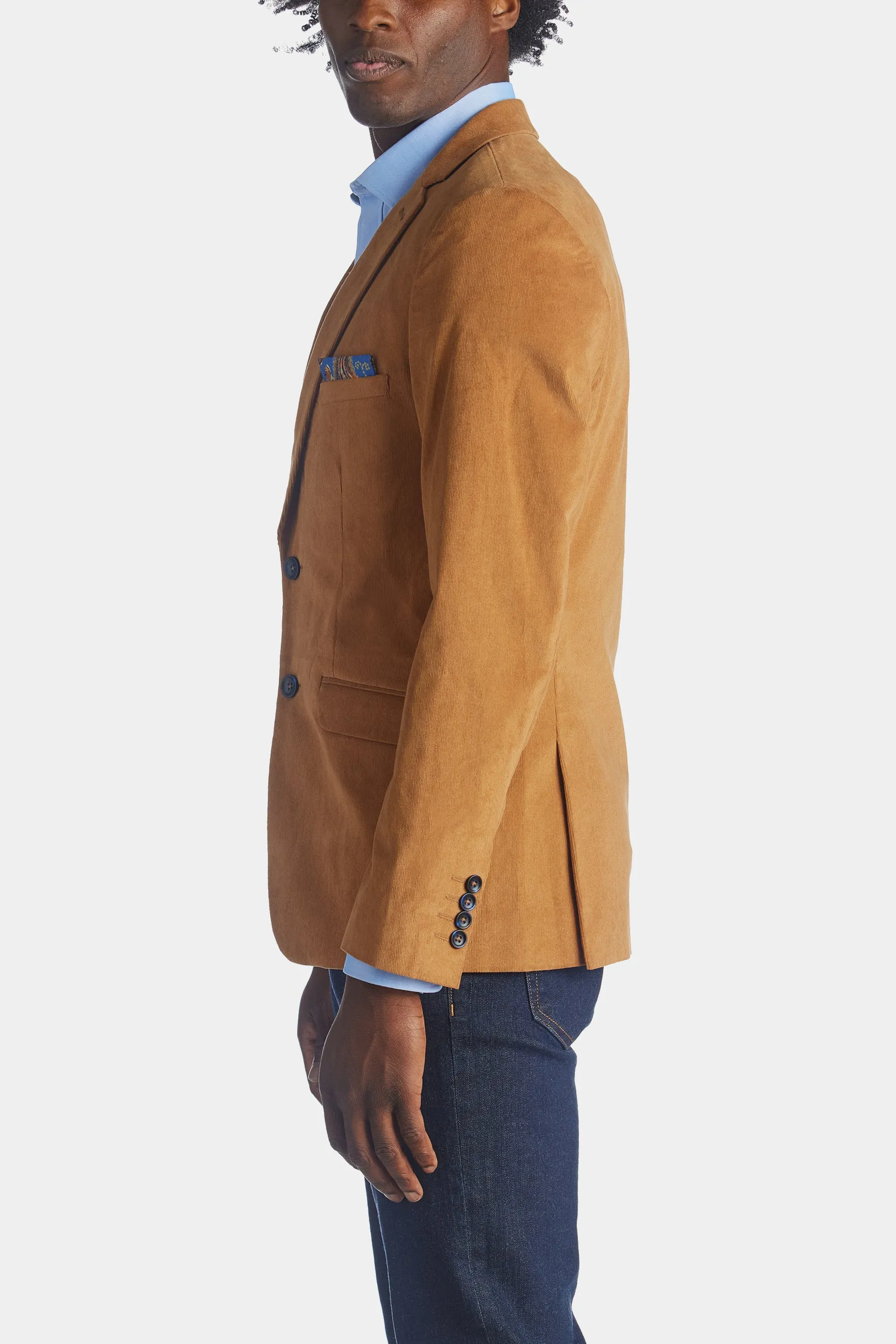 Biscuit Cord Slim Dover Notch Jacket