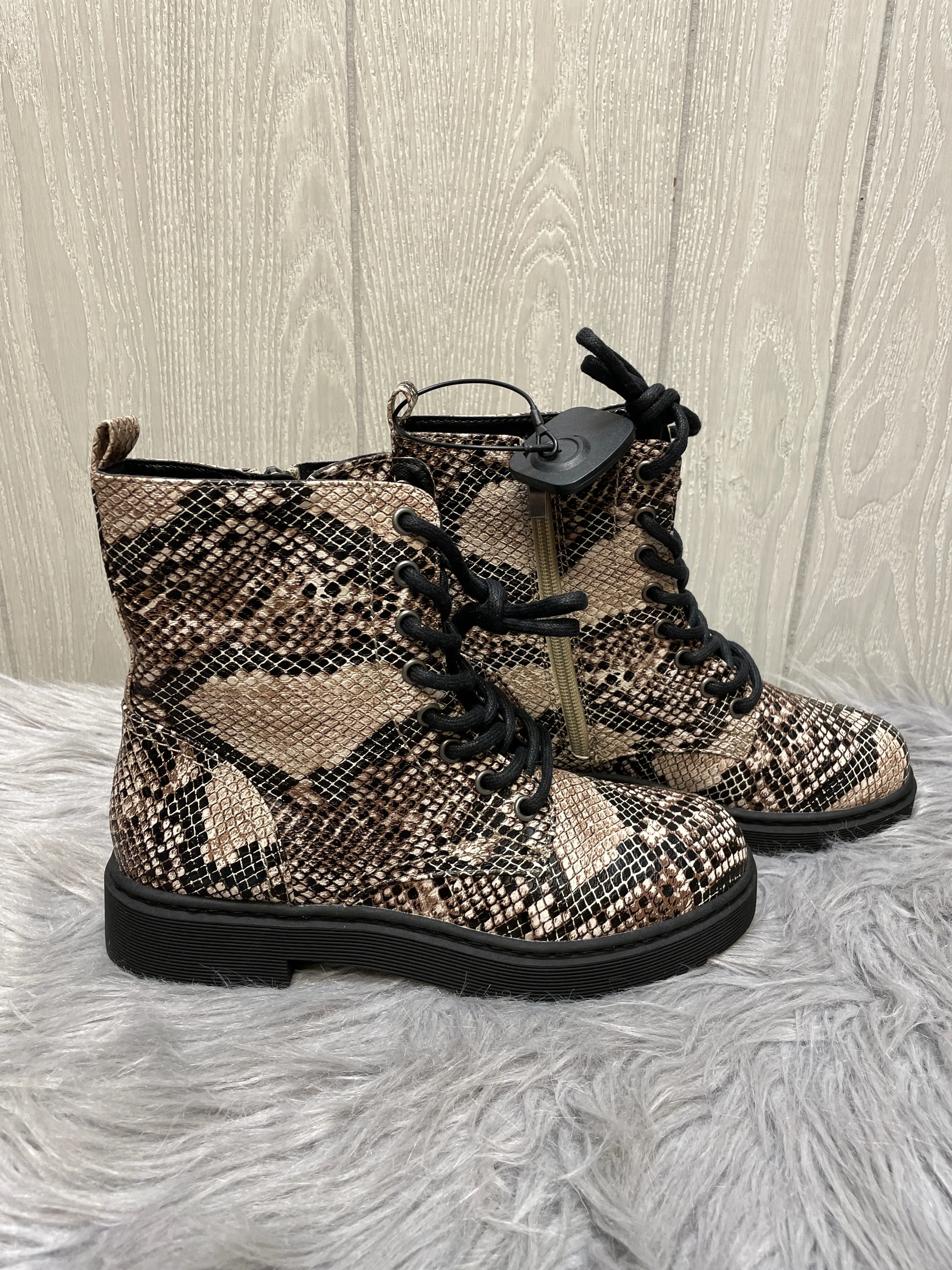 Boots Combat By Xappeal In Snakeskin Print, Size: 7