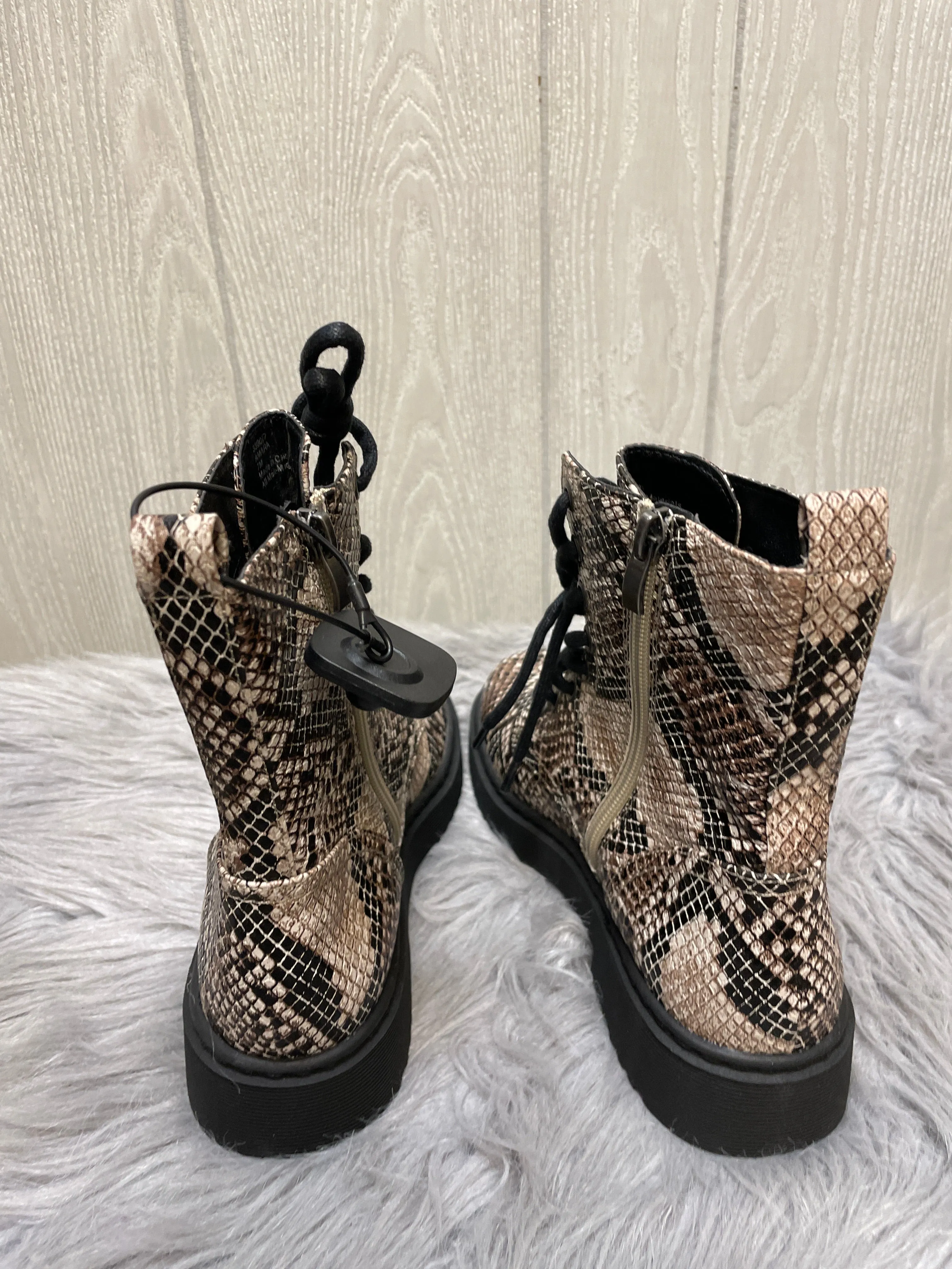 Boots Combat By Xappeal In Snakeskin Print, Size: 7