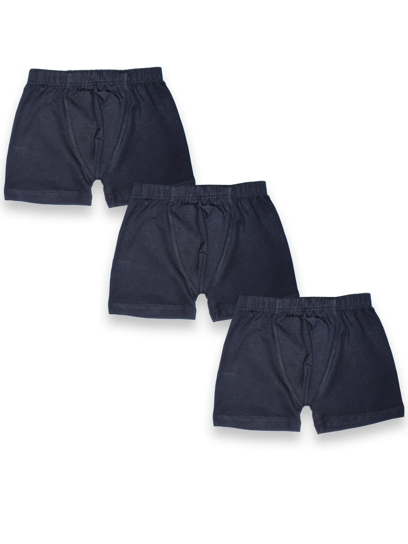 Boys Solid Boxer Shorts Pack of 3