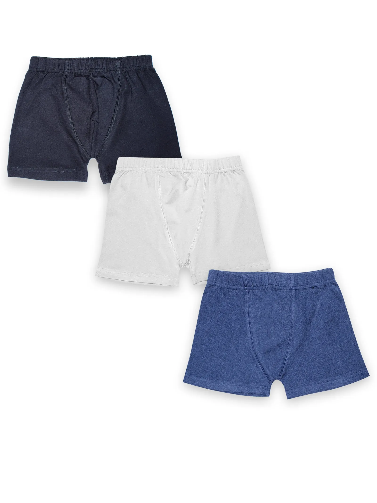 Boys Solid Boxer Shorts Pack of 3