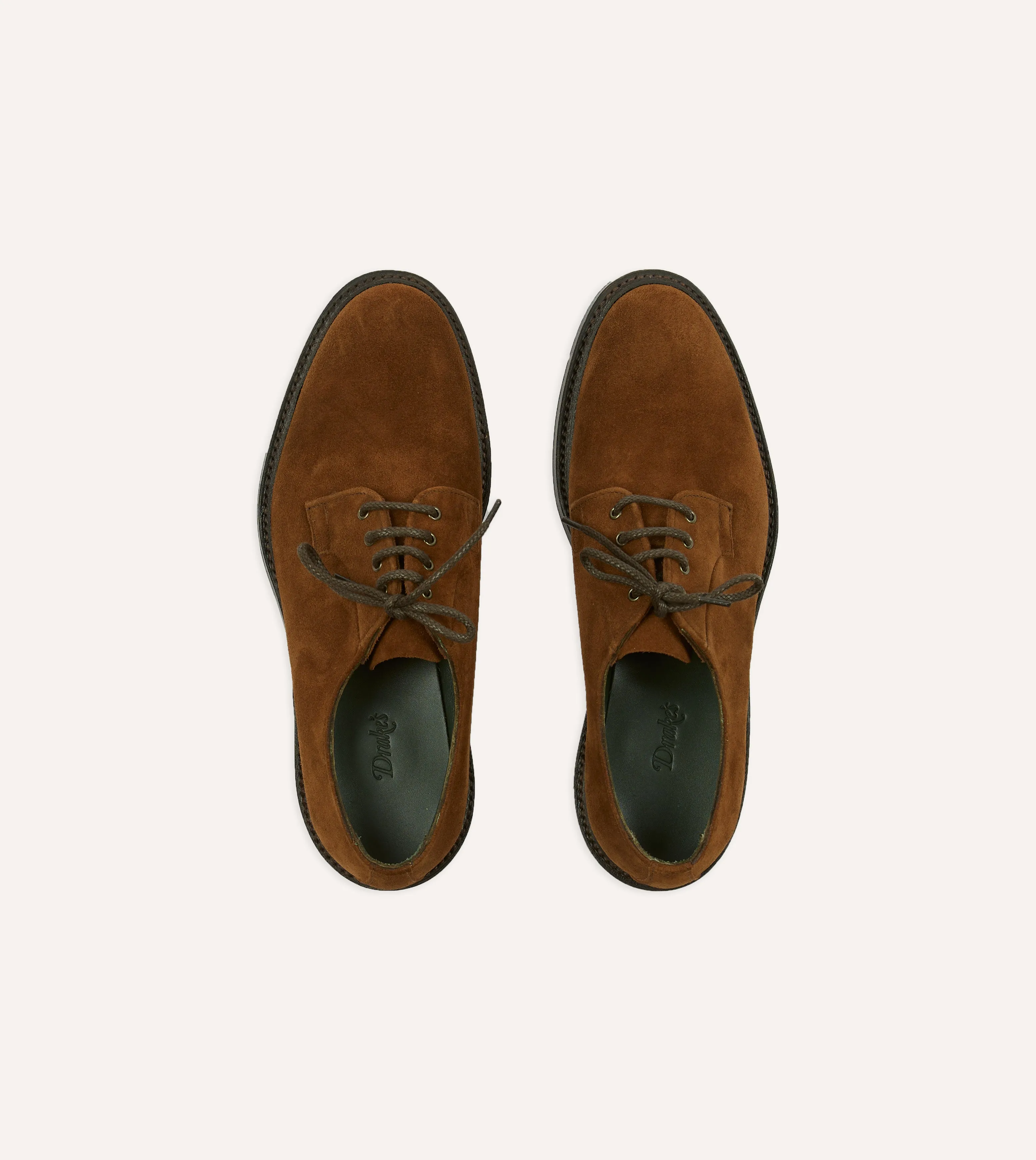 Brown Suede August Goodyear Welted Derby Shoe