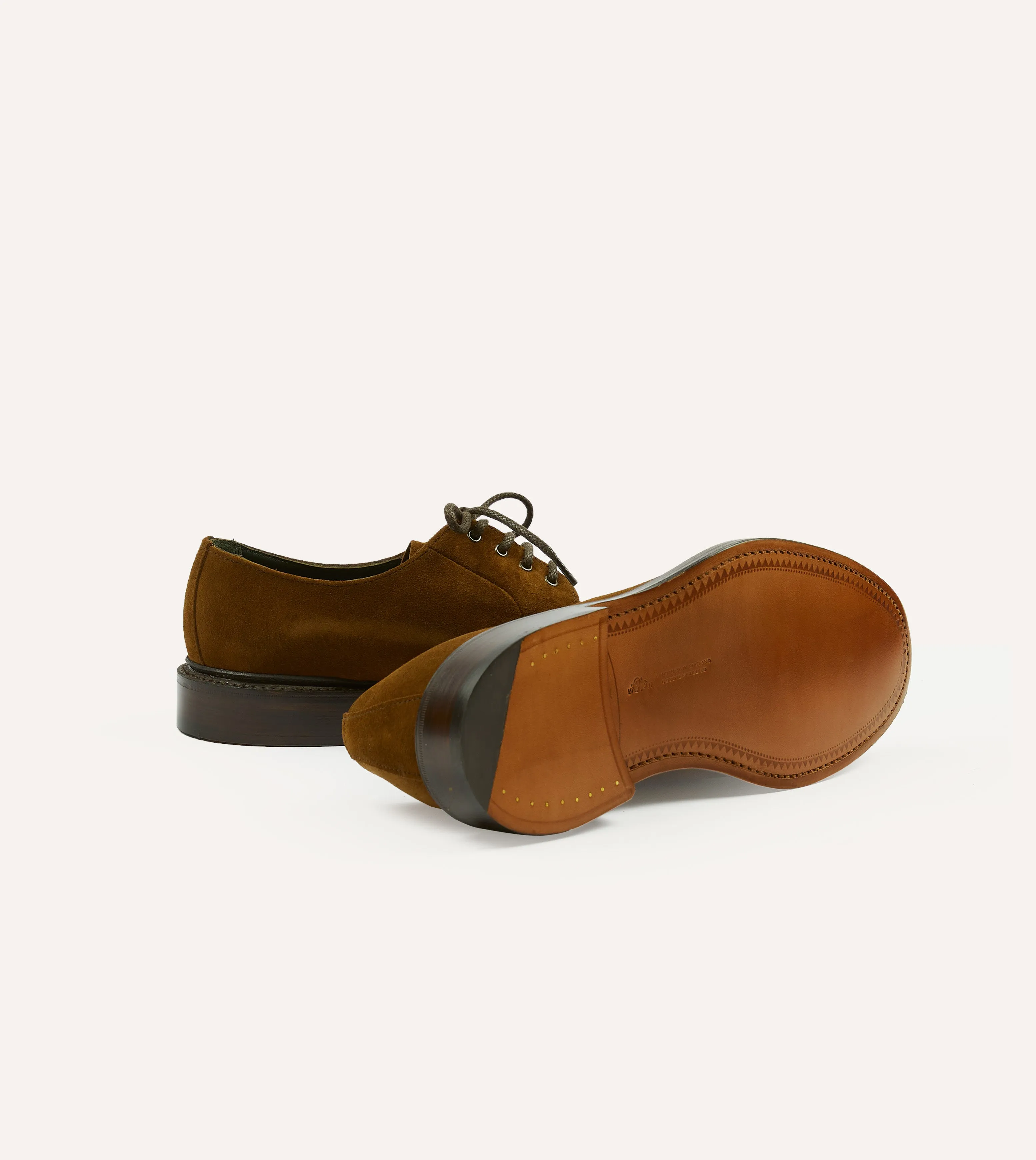 Brown Suede August Goodyear Welted Derby Shoe