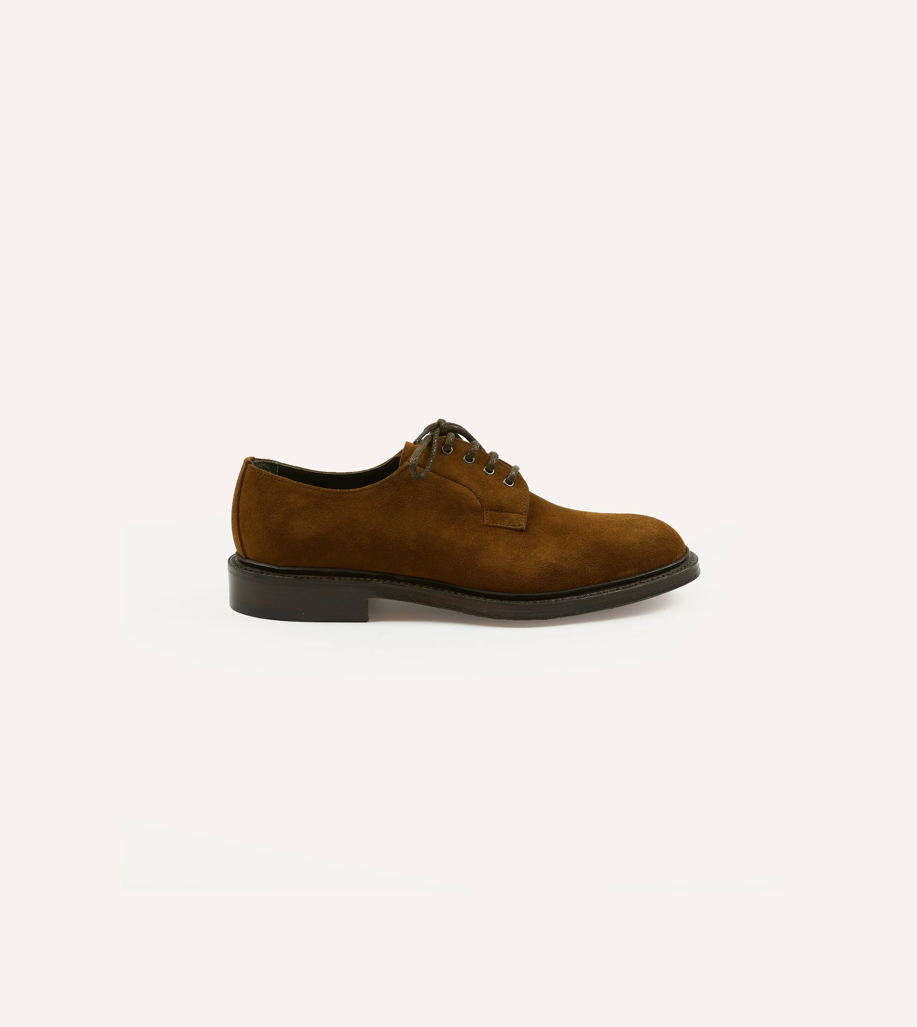 Brown Suede August Goodyear Welted Derby Shoe