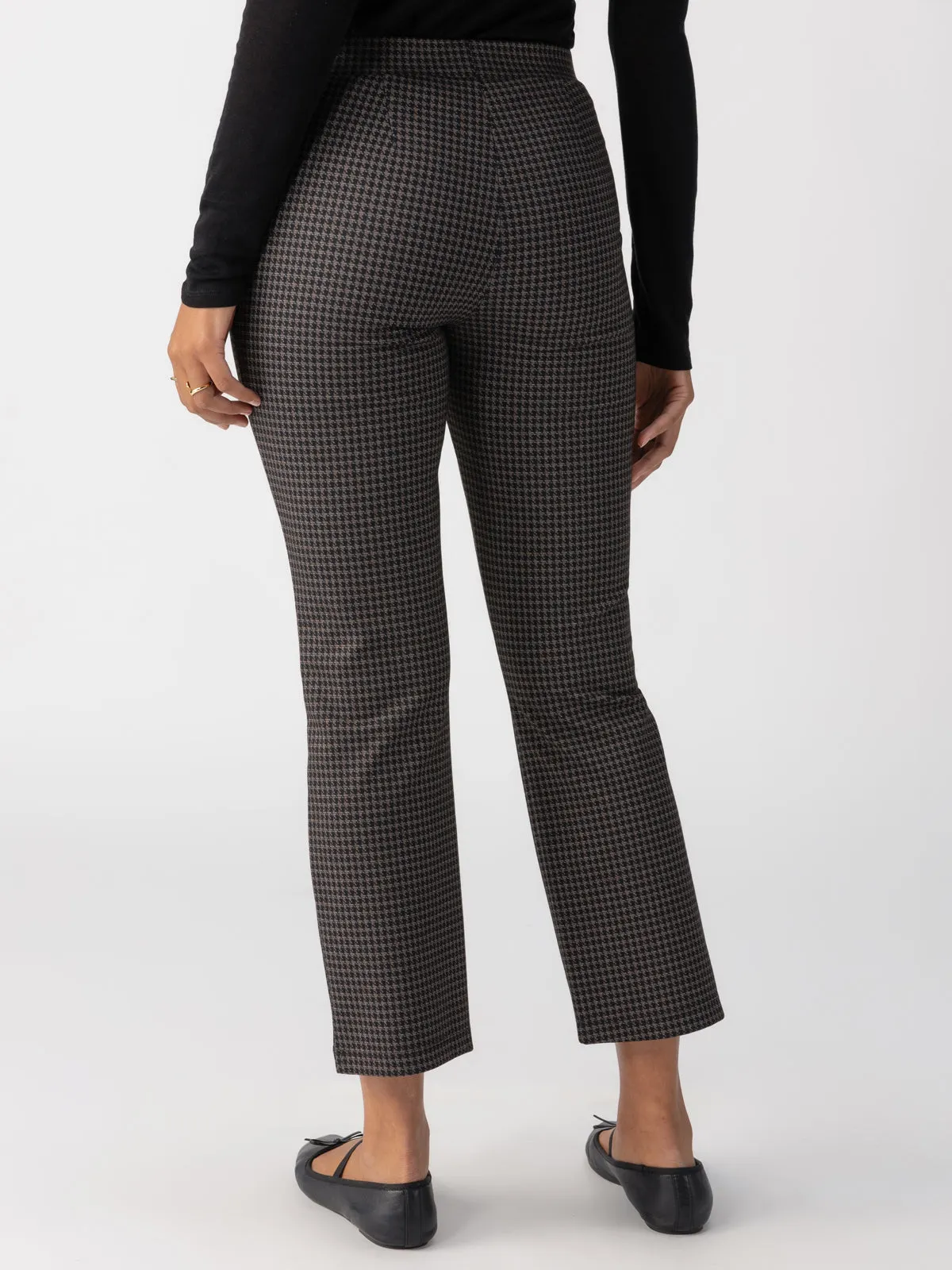 Carnaby Kick Crop Semi-High Rise Legging Shadow Check