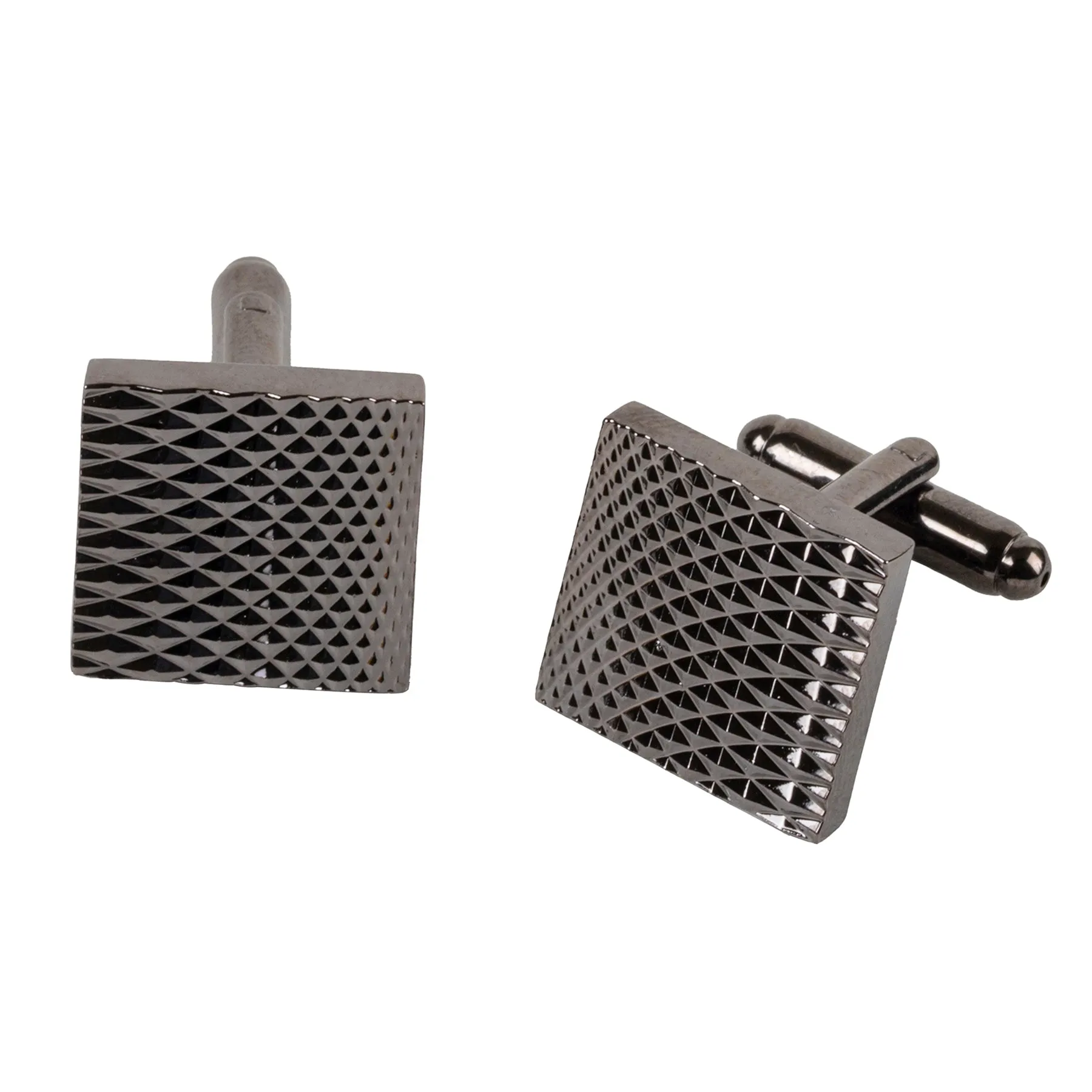 Chokore Grey Textured Square Shaped Cufflinks