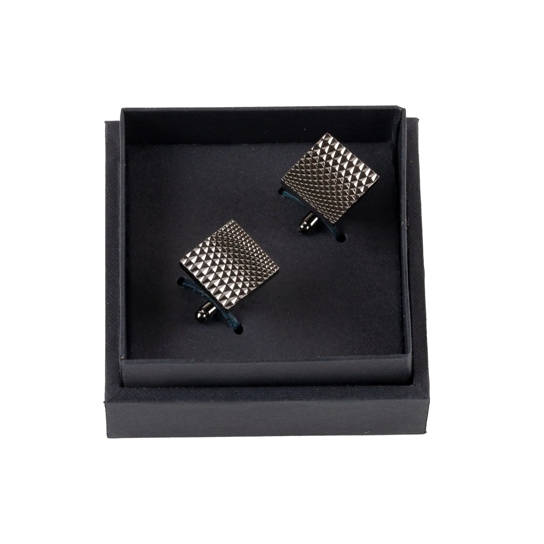 Chokore Grey Textured Square Shaped Cufflinks