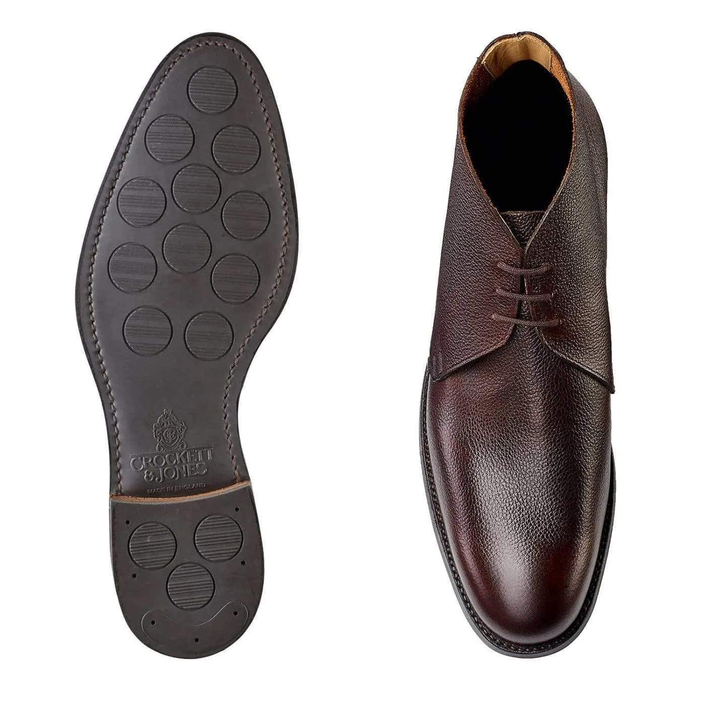 Chukka Dark Brown Pebble Grain