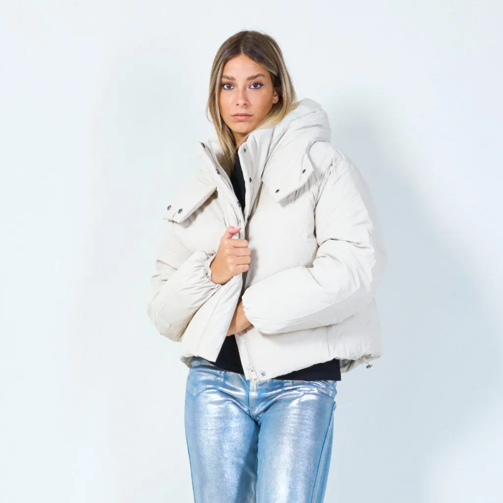 Cozy padded jacket with hood wholesale