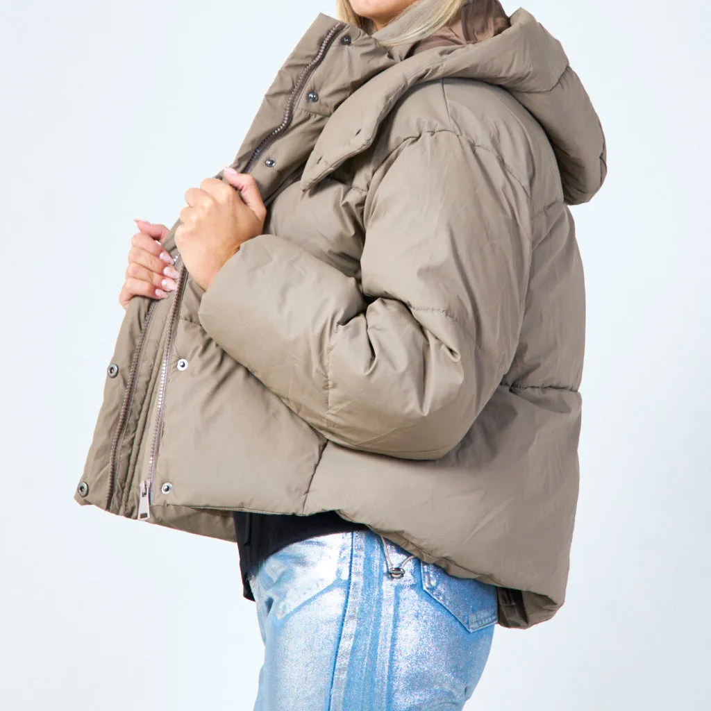 Cozy padded jacket with hood wholesale