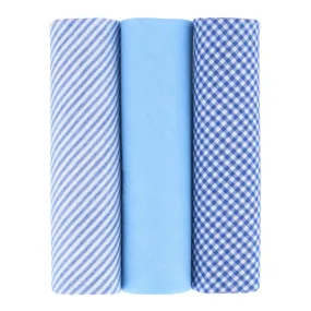 CTM® Men's Boxed Fancy Cotton Patterned Handkerchiefs (3 piece set)