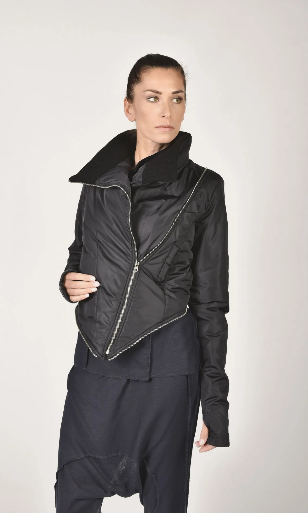 Detachable Fitted Quilted Jacket