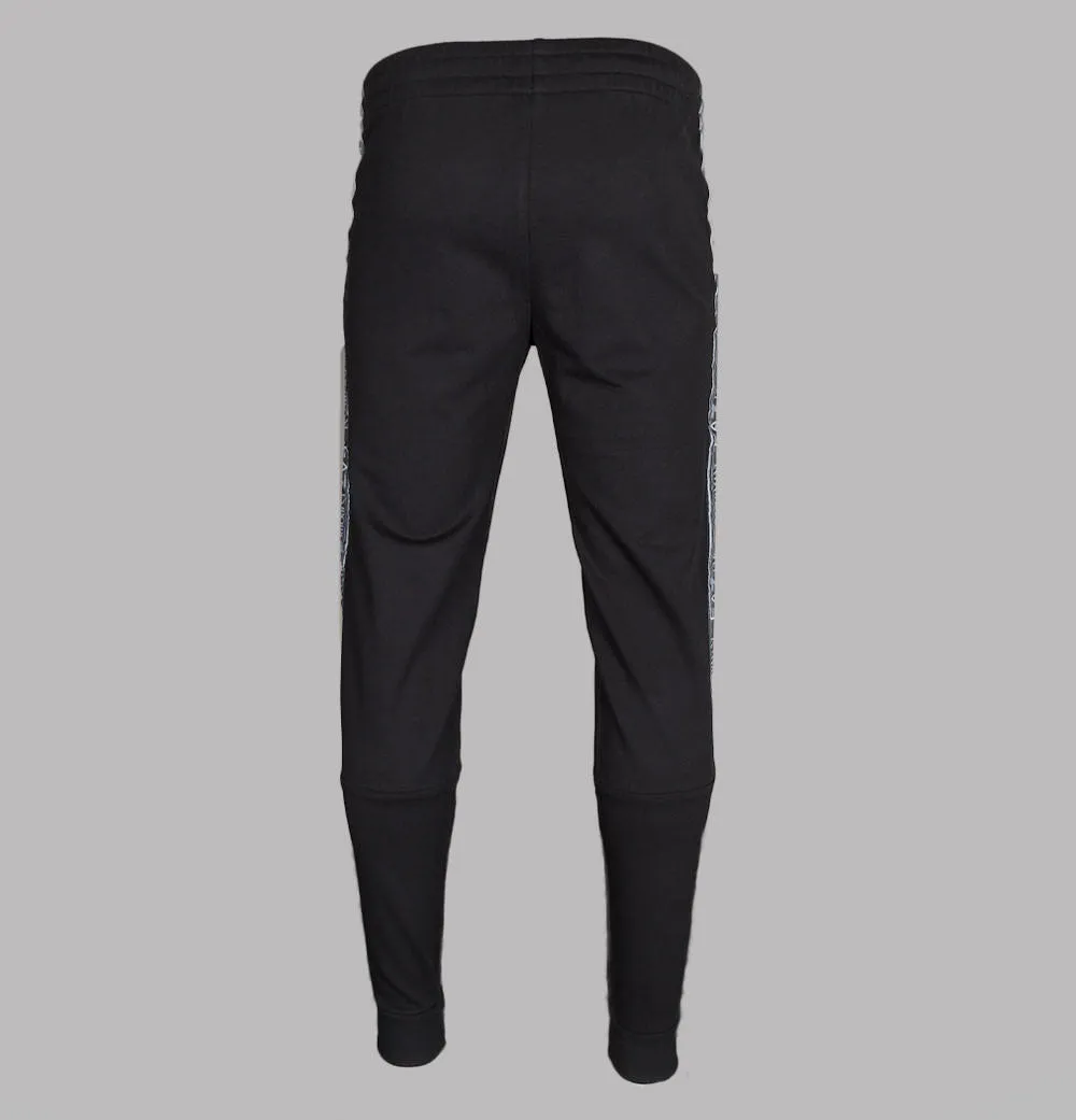 EA7 Logo Taping Joggers Black