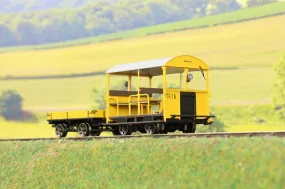 Ellis Clark Trains E1018 Finescale O Gauge Wickham Trolley & Trailer, BR Yellow 'TR18'