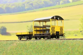 Ellis Clark Trains E1019 Finescale O Gauge Wickham Trolley & Trailer, Engineers Yellow 'MPP0007'