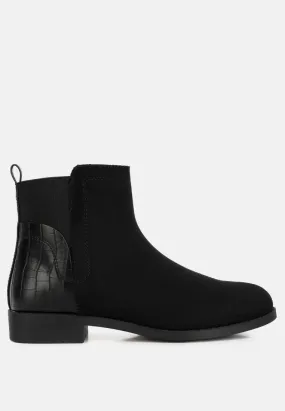 Emol Croc Back Panel Chelsea Boots