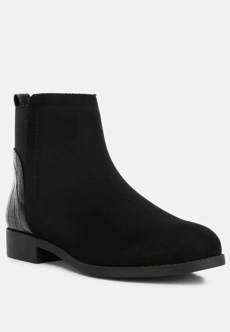 Emol Croc Back Panel Chelsea Boots