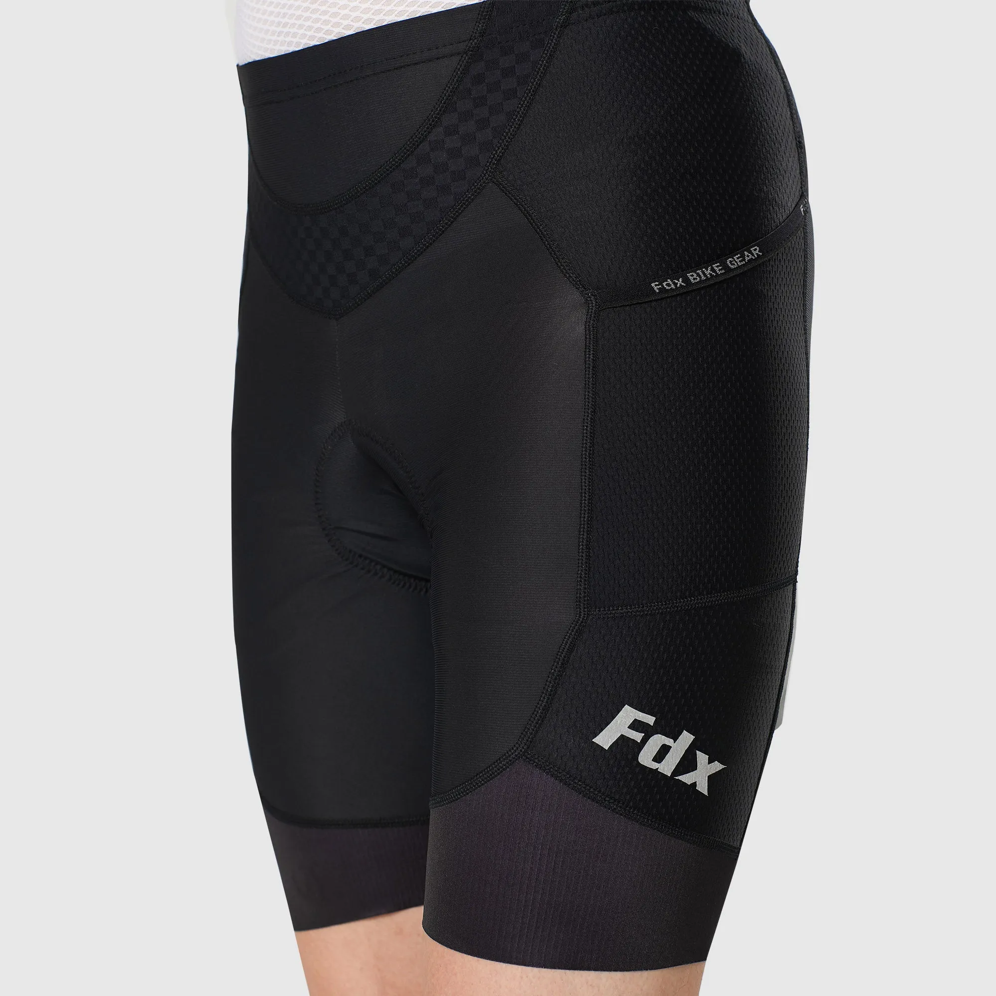 Fdx Essential Black Men's & Boy's Padded Cycling Shorts With Pockets