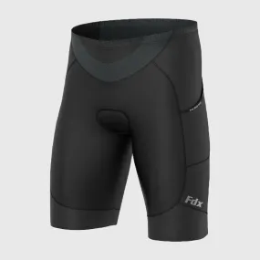 Fdx Essential Black Men's & Boy's Padded Cycling Shorts With Pockets