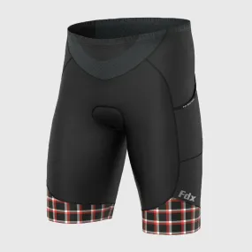 Fdx Essential Red Men's & Boy's Padded Cycling Shorts With Pockets