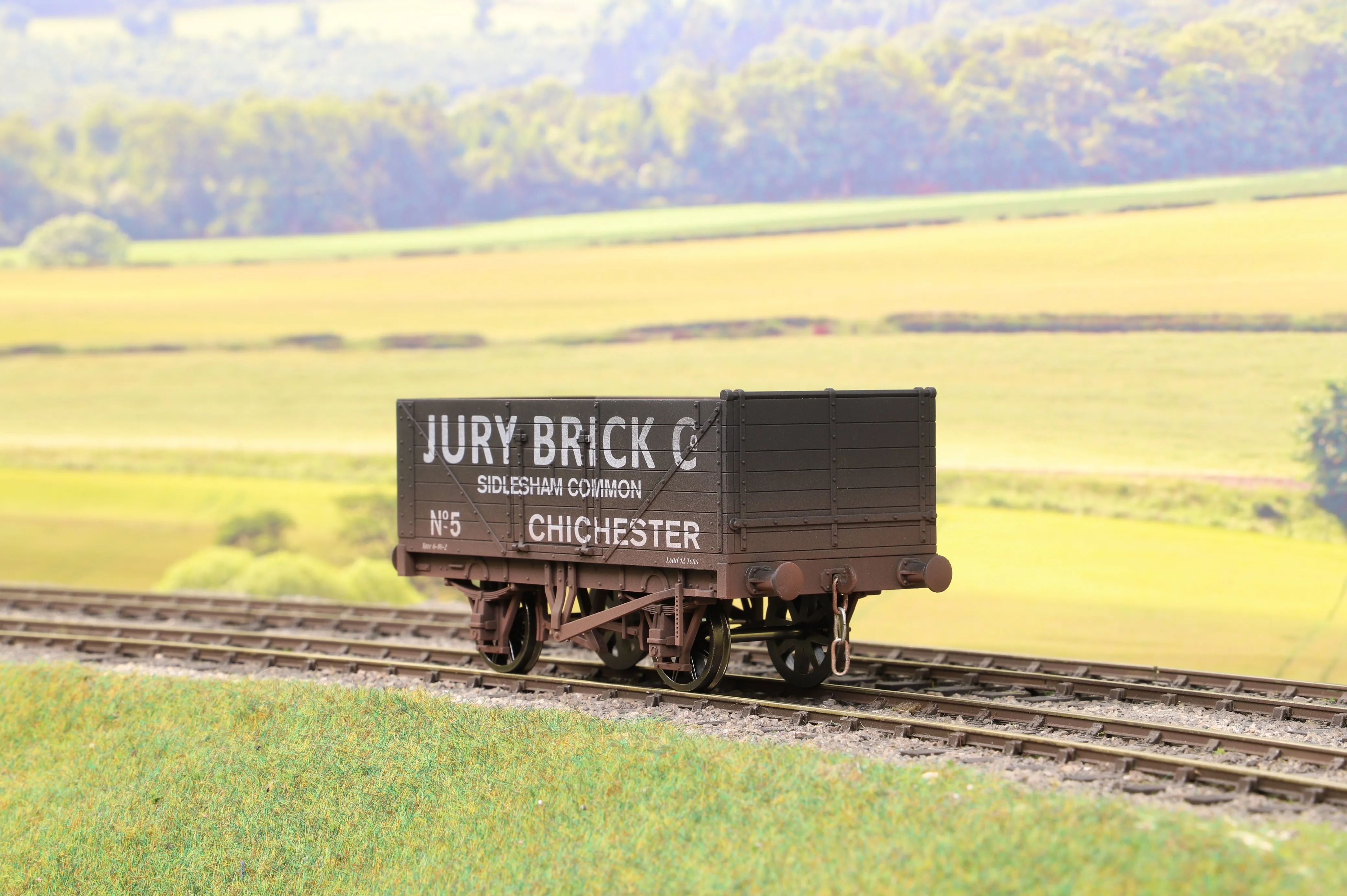 GaugeMaster Collection/Dapol GM7410210 O Gauge 7 Plank Open Wagon Jury Brick Co Weathered