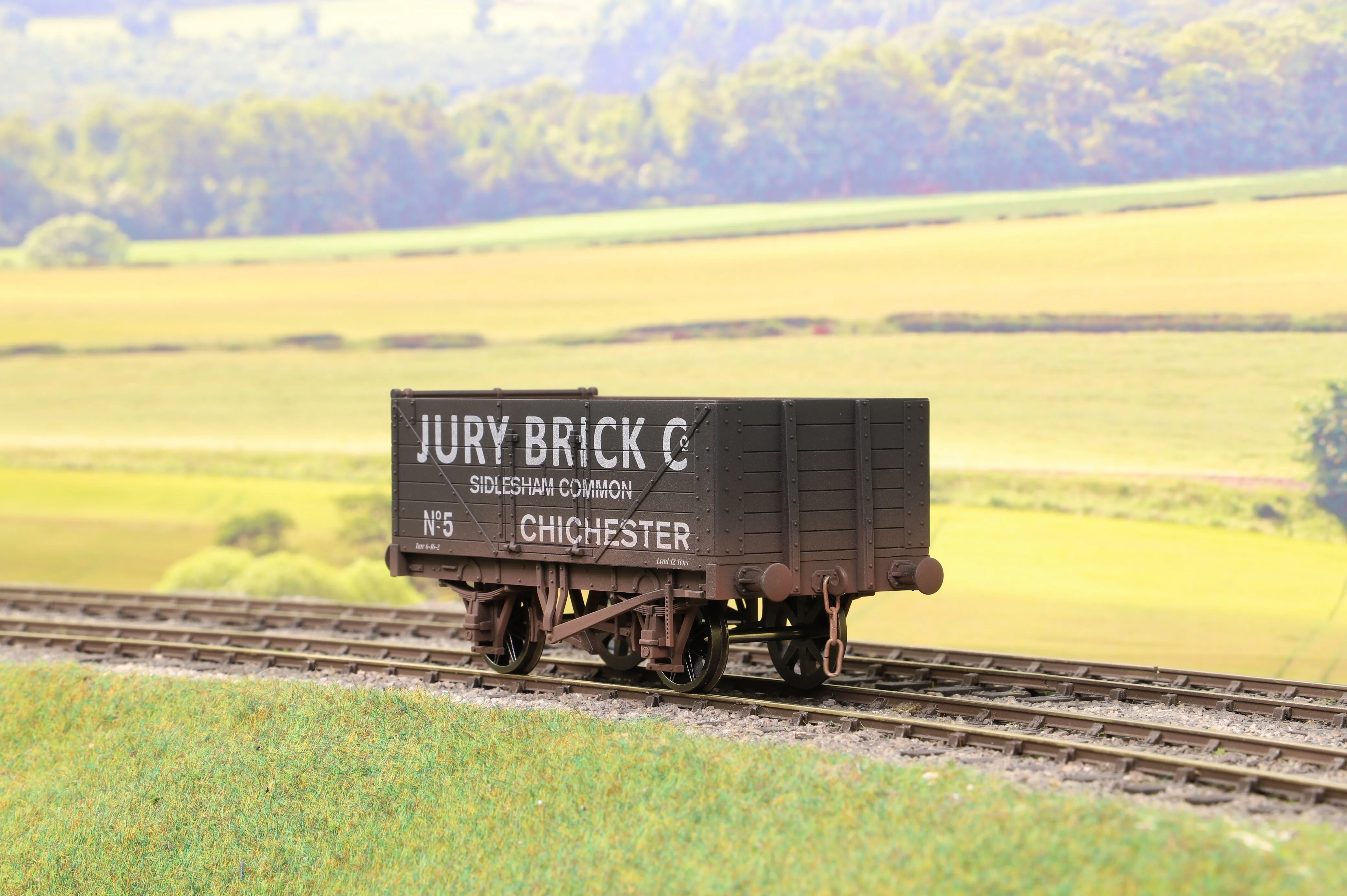 GaugeMaster Collection/Dapol GM7410210 O Gauge 7 Plank Open Wagon Jury Brick Co Weathered