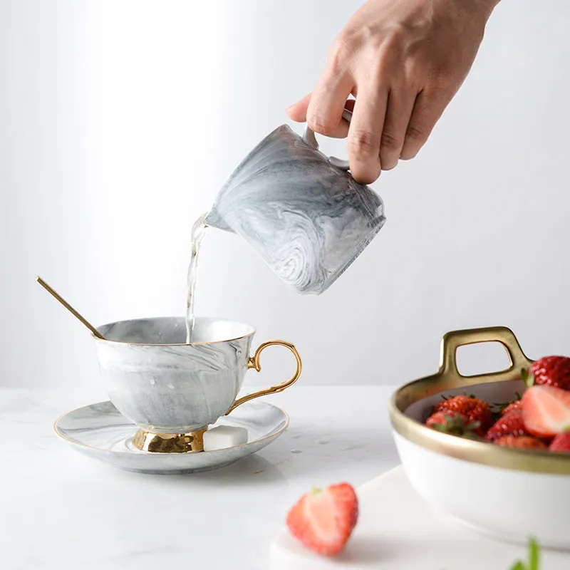 Grey Marble Milk Jug