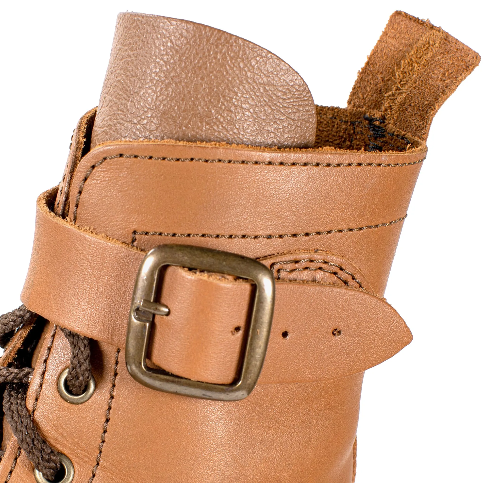 Half Combat Waxi Boot, Tan