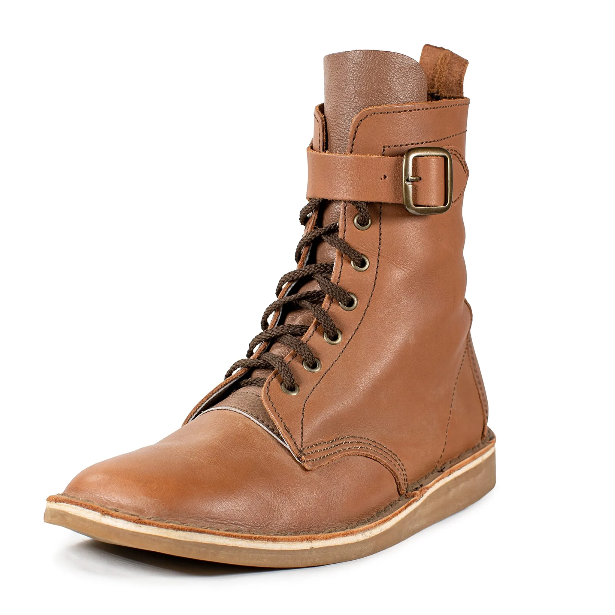 Half Combat Waxi Boot, Tan