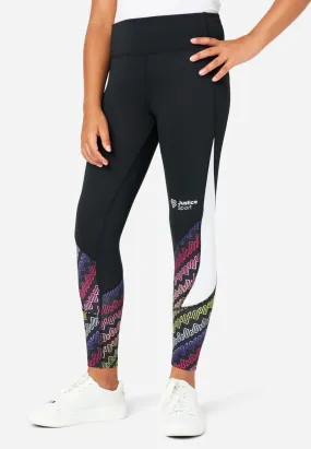 J Sport Color Block Ankle-Length Leggings