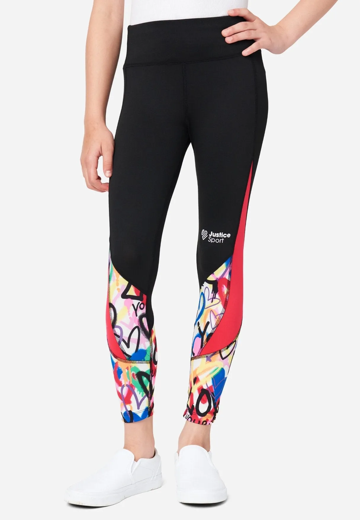 J Sport Color Block Ankle-Length Leggings