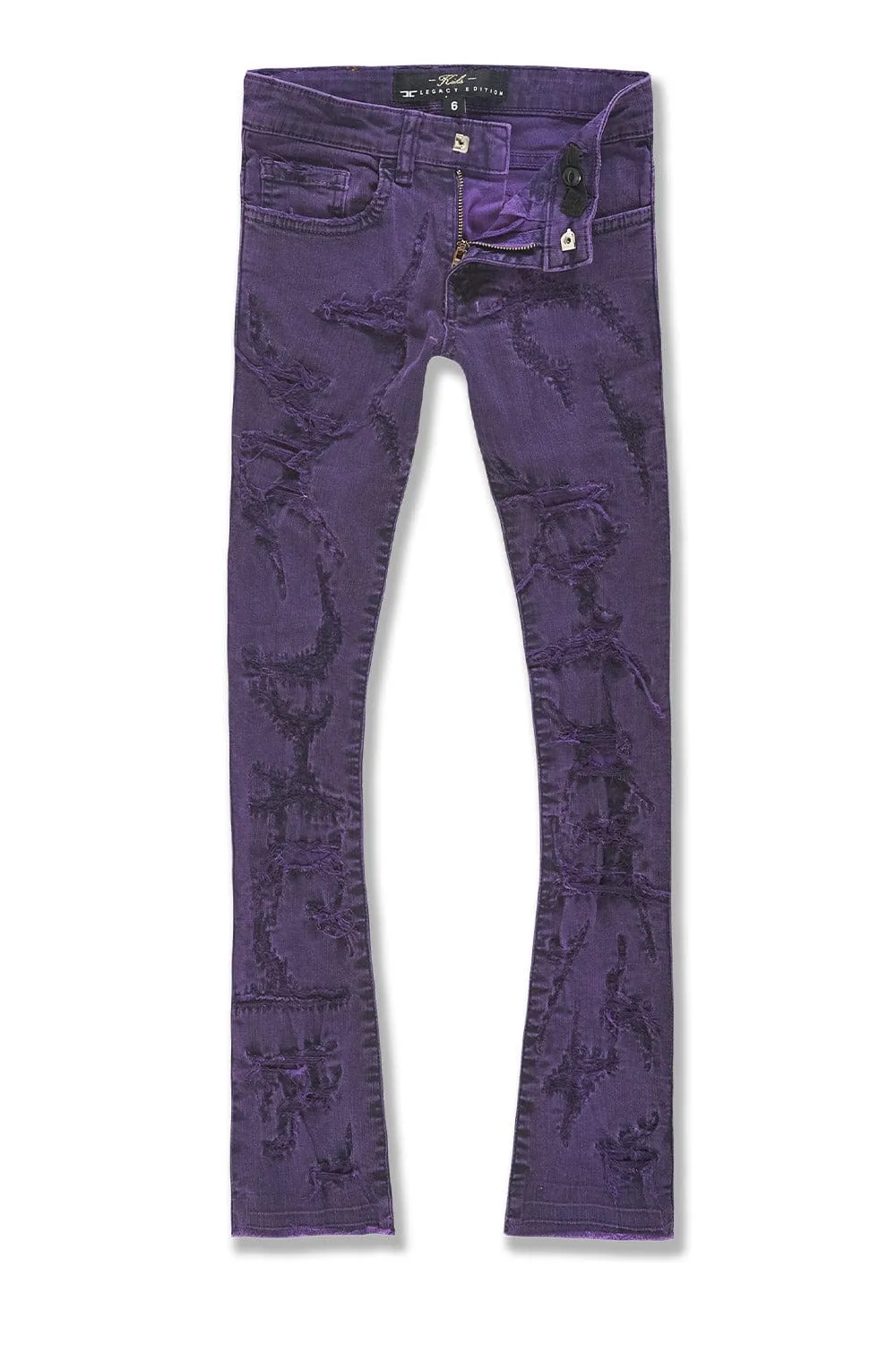 Kids Stacked Santorini Denim (Purple)