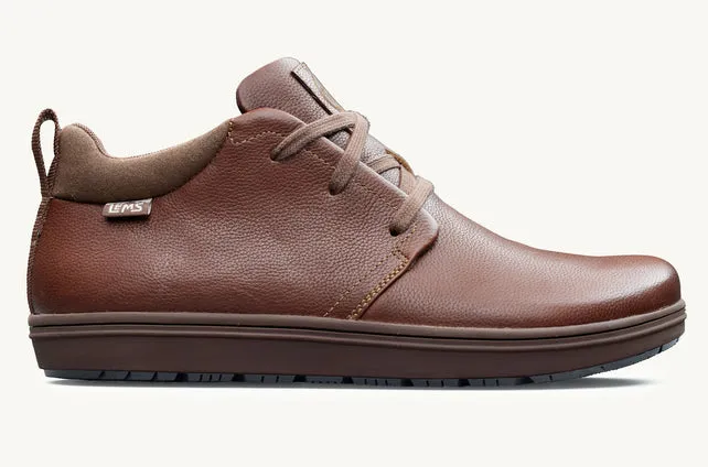 Lems Chukka Grip Leather Minimal Boot - Chestnut