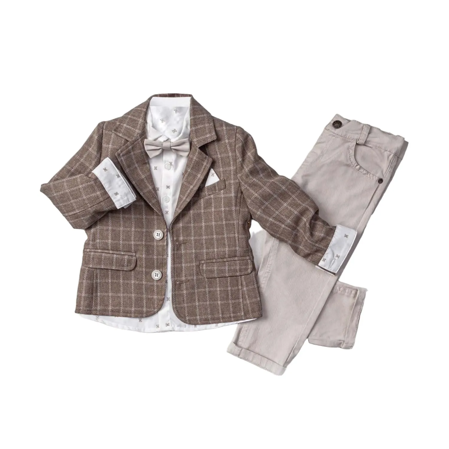 Little Boys' Jacket, Long Sleeve Button-Up Shirt and Pants 3-Piece Dressy Suit