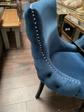 Luxurious Lucia bedroom  Chair blue  Instore last one HALF PRICE clearance offer for collection ONLY . Pay instore