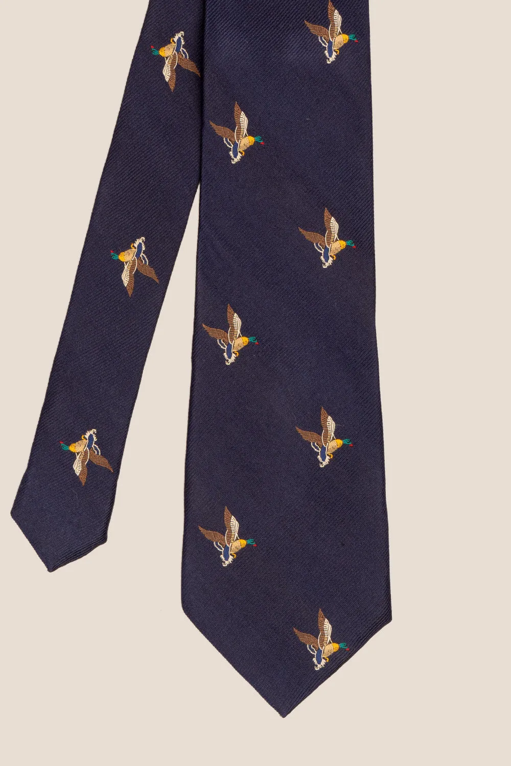 Mallard Navy Silk Tie