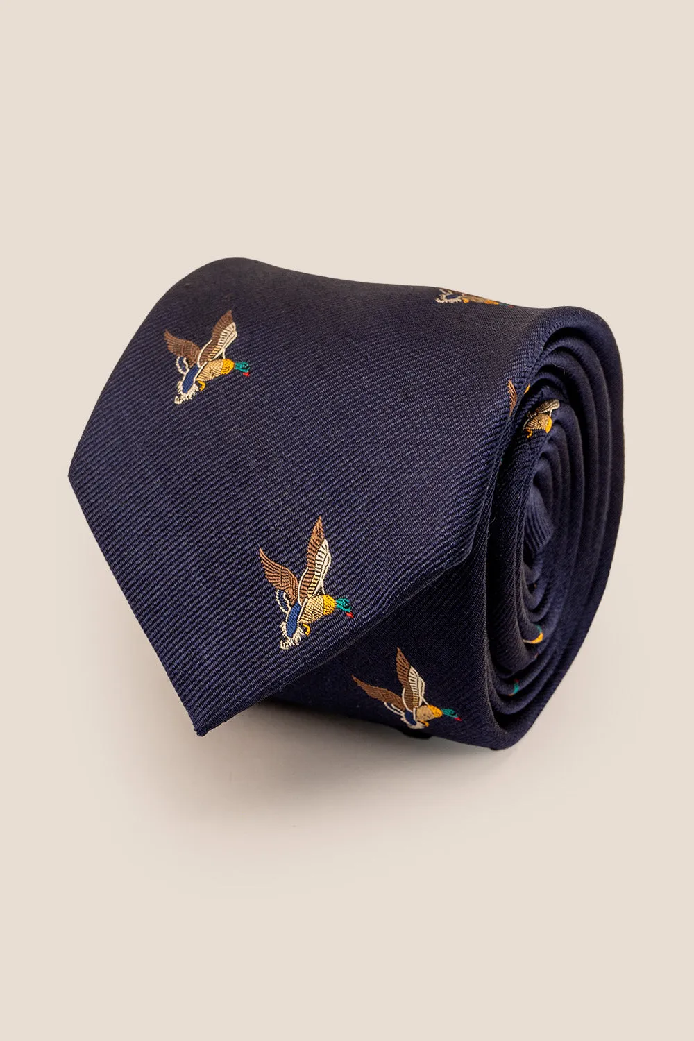 Mallard Navy Silk Tie